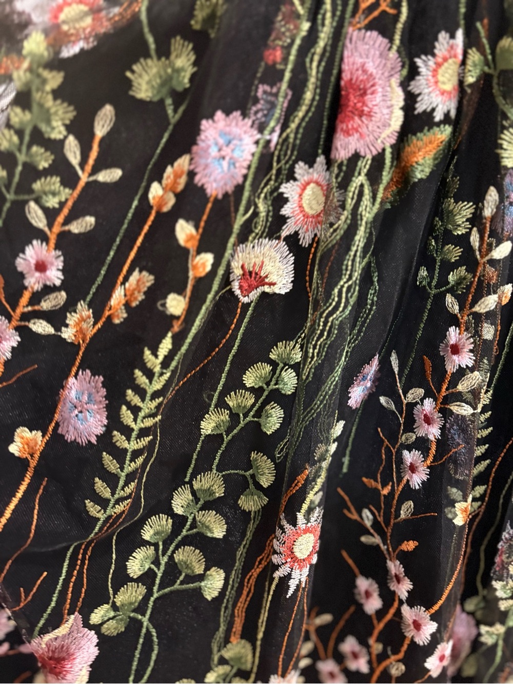 🧚 Torrid NWT Floral Embroidered Off Shoulder Mesh Dress Size 12 fairycore - Picture 6 of 9